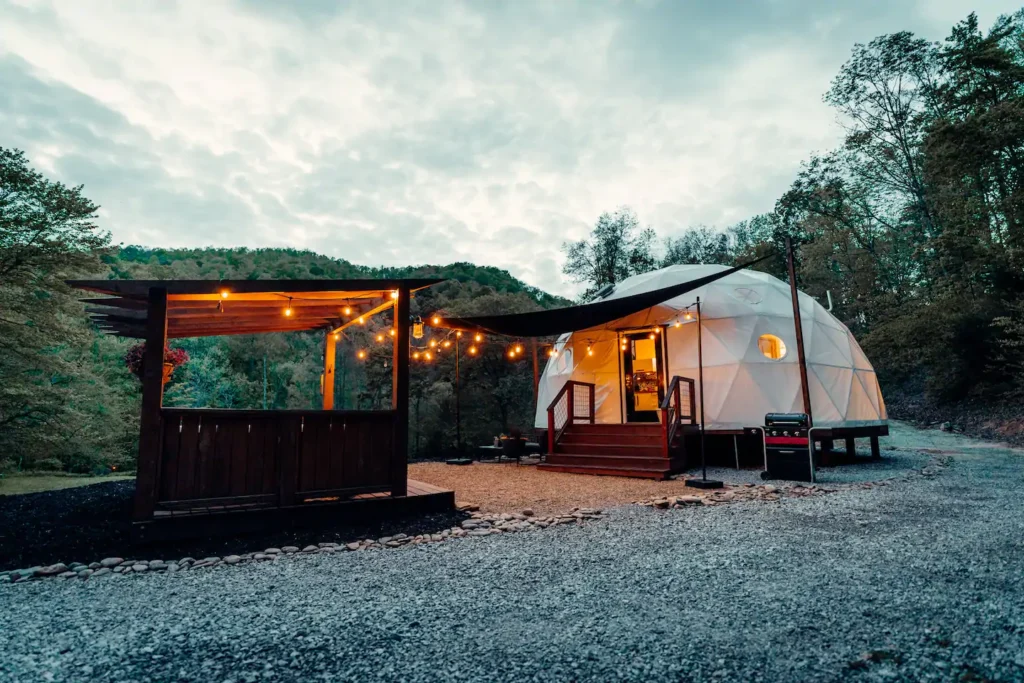 A GLAMPING DOME OF LUXURY