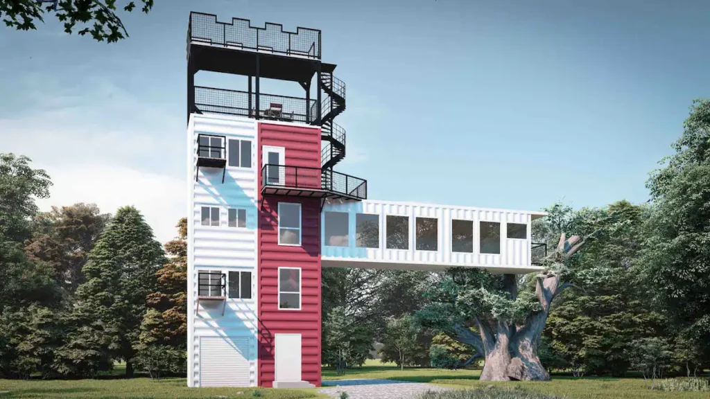 A Six-Story shipping container house of Modern Living