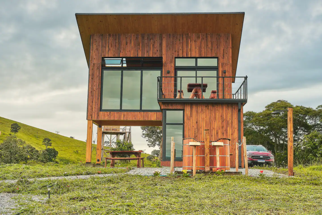 OFF-GRID TINY HOME on STILTS w/ Hot Tub & Mountain Views