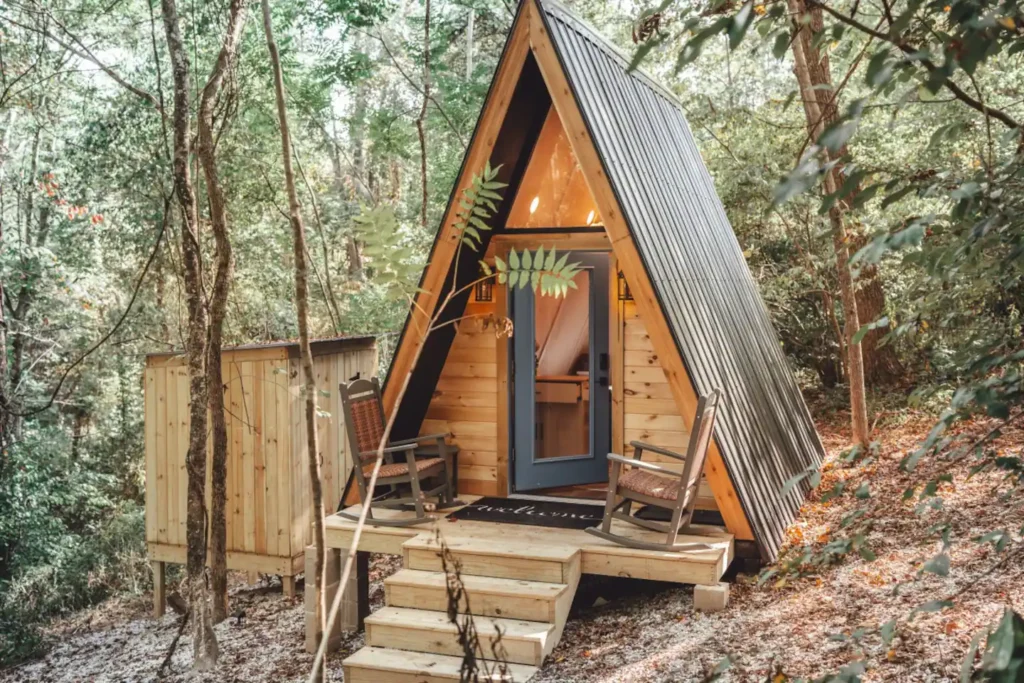 Stunning A-frame house In The Blue Bramble And Enchanting