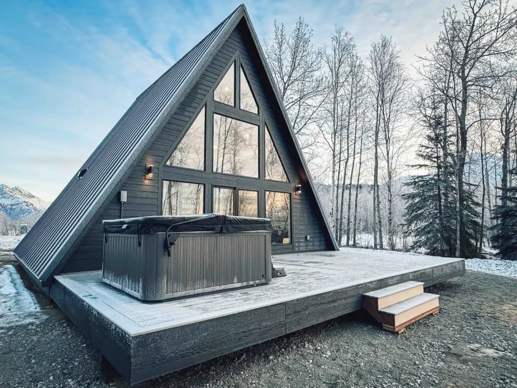 Riverfront Relaxation: Inside The Riverside A-Frame Cabin