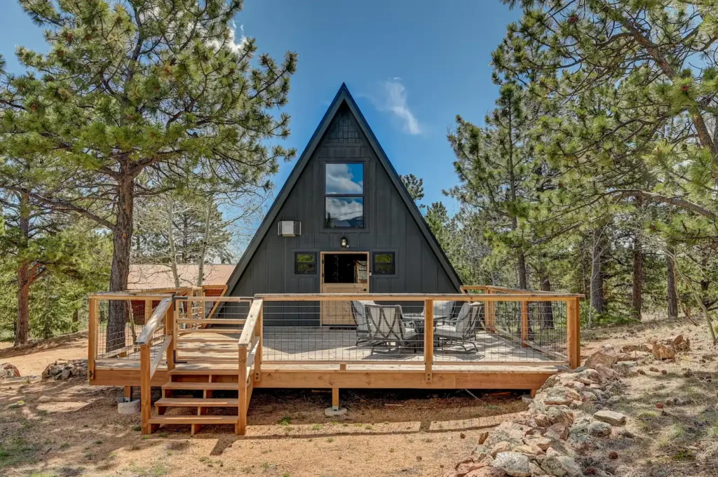 Unwind in Style Peek Inside The Mountain View A-Frame Cabin