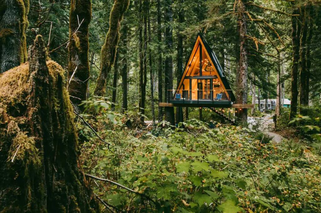 Experience Tranquility In The Treeframe A-Frame House