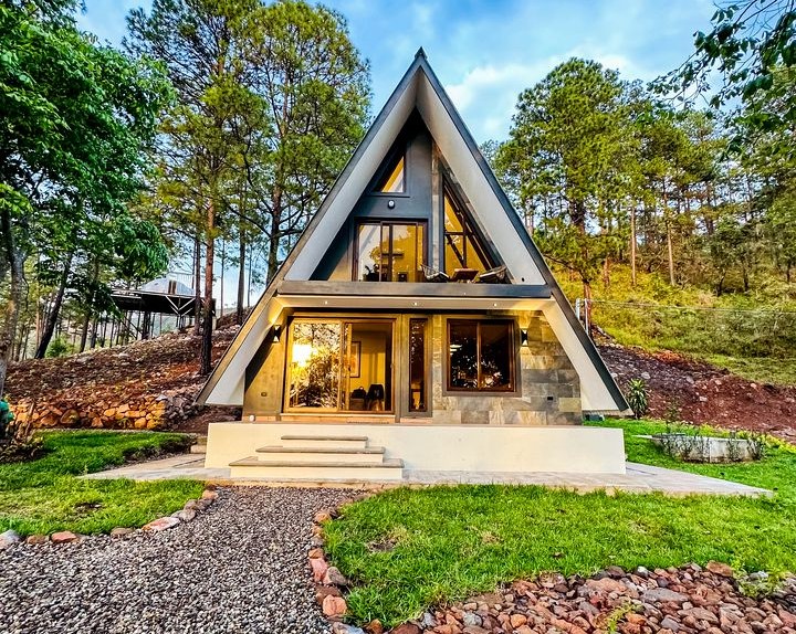 Nature’s Retreat: A Peek Inside Tiny Pines A-Frame Cabin