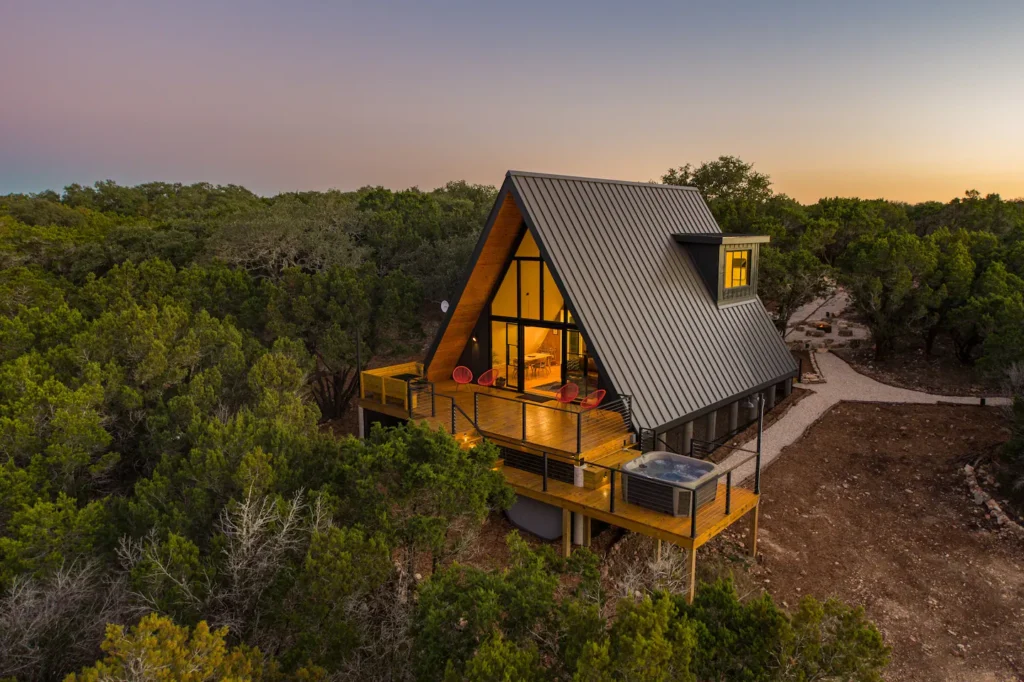 Stunning A-Frame Cabin The Tranquil Charm Of This Hill Country Hideaway