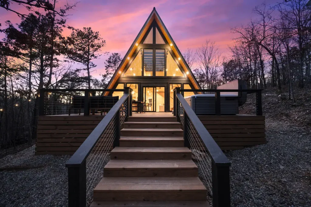 Nature’s Embrace: Experiencing Bliss In The Aurora A-Frame Cabin