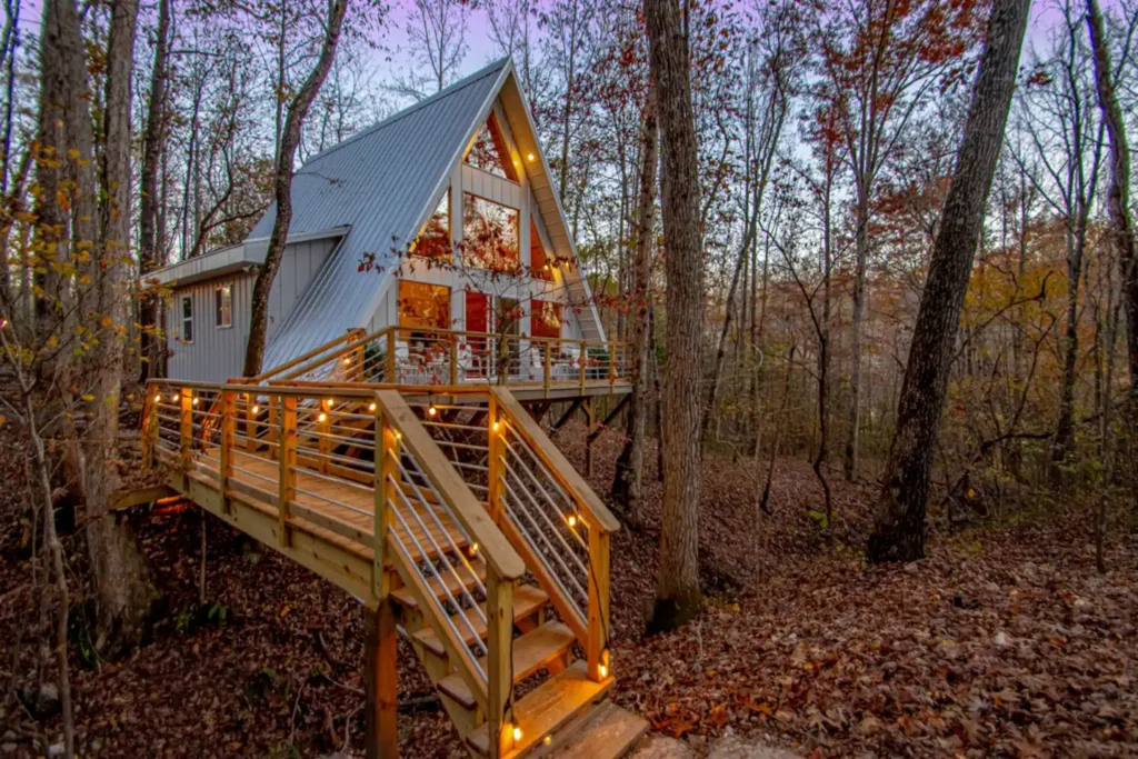 Fantastic A-Frame Cabin Retreat And Beautiful Design