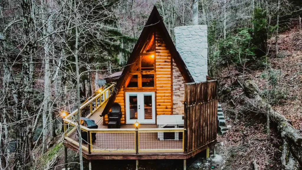 Gorgeous A-Frame Cabin Dive Into The Serenity Of “Hiker’s Hideout”