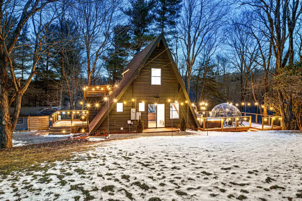 The Perfect A-Frame Cabin With Beautiful Interior Design